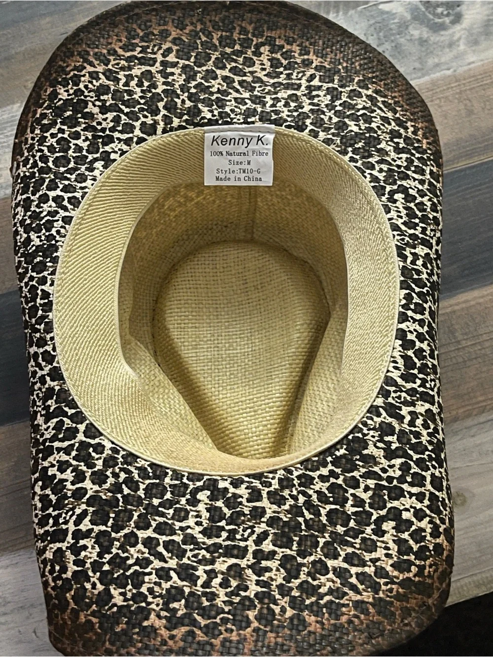 Kenny K. Studded Leopard Print Western Cowboy Hat – Size M